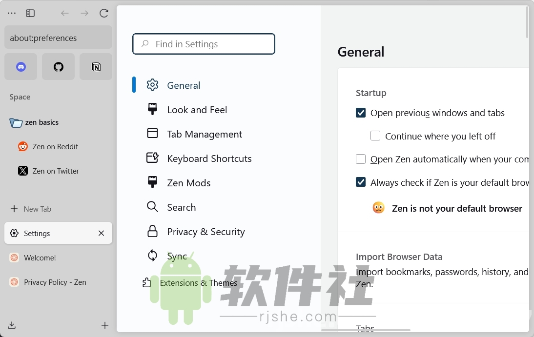 Zen Browser(開源跨平臺瀏覽器) v1.17.6b 安裝版